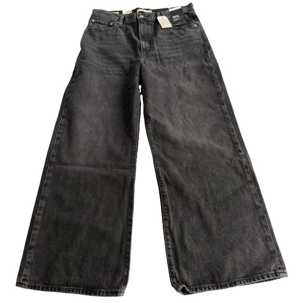 Levi's Premium Ribcage Wide Leg Women's Jeans 32 X 30 Black Big “E” New NWT